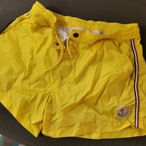 Yellow Moncler swimming shorts